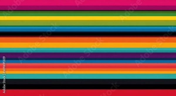 Obraz Vibrant horizontal bands of color