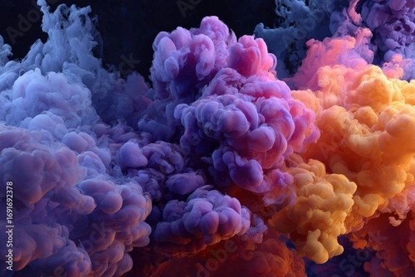 Obraz Abstract ink explosion in vibrant hues