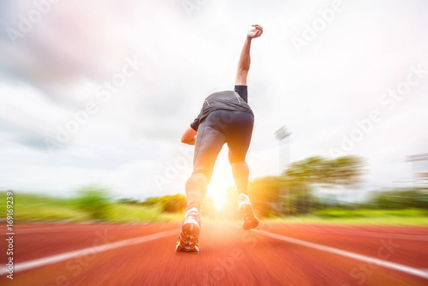 Obraz Athletes competing for victory and good health.