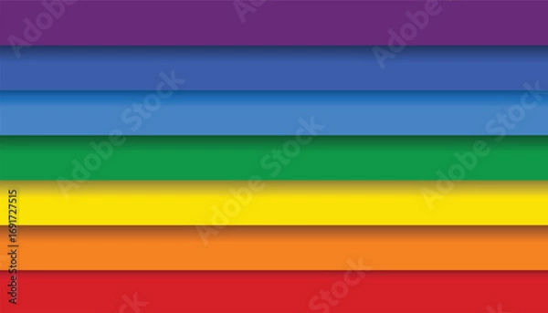 Fototapeta Happy pride month with colorful pride background. gay pride flag. flag of gay love. vector colorful background