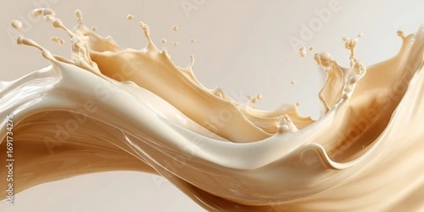 Obraz Creamy liquid splash, light beige