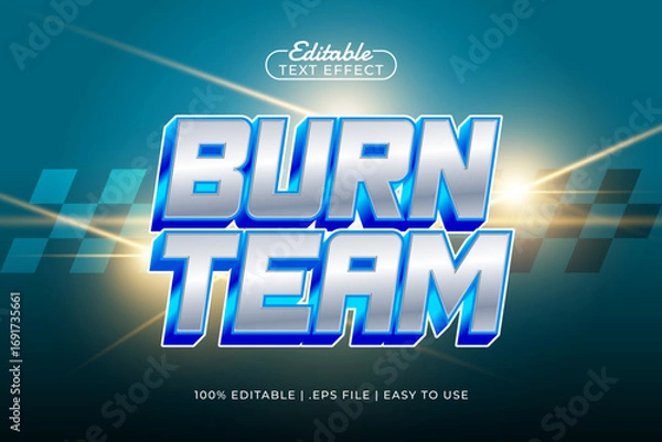 Obraz burn team editable text effect