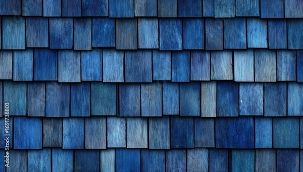 Obraz Indigo wooden shingles