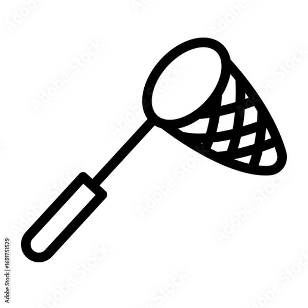 Fototapeta Fishing Net Line Icon of Fishing Icon Set