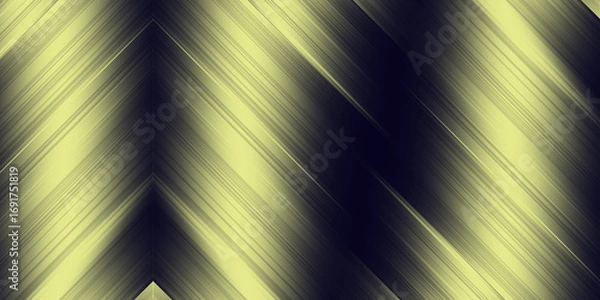 Fototapeta Golden gradient glowing diagonal light streaks on dark background, abstract futuristic wallpaper with texture