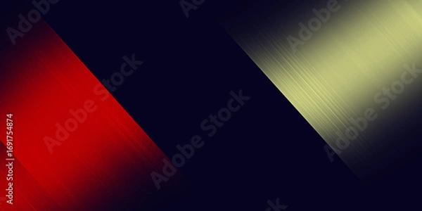 Fototapeta abstract red golden line pattern in dark blue background with the gradient is the with floor wall metal texture soft tech diagonal background black dark sleek clean modern, empty space for text