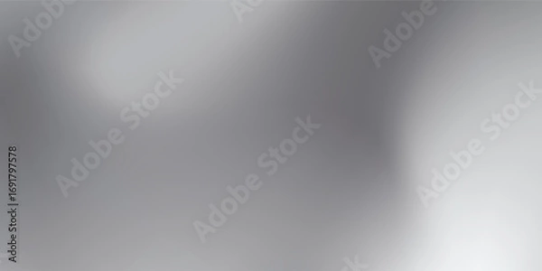 Fototapeta modern Silver foil background with metal mirror texture. Chrome gradient surface with light gloss. Vector aluminum grey sheet with reflection