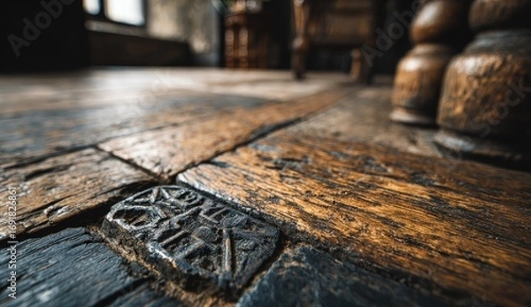 Fototapeta Old Floor Close Up