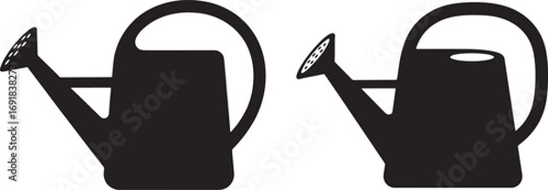Fototapeta Watering can icons set silhouette vector