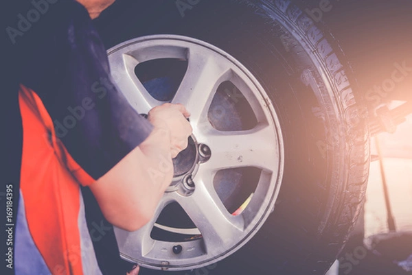 Obraz Car mechanics and maintenance tools