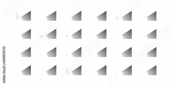 Fototapeta Abstract geometric pattern of repeating triangular shapes with gradient shading on a white background