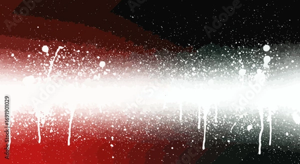 Fototapeta Abstract splatter background in red and black with a vibrant white center focus