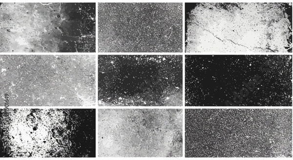Fototapeta Collection of nine high-resolution grunge textures perfect for various design applications