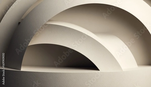 Fototapeta Abstract Archways in Soft White