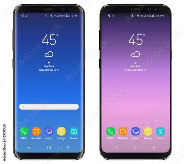 Obraz Smartphone, telefon komórkowy na białym tle,