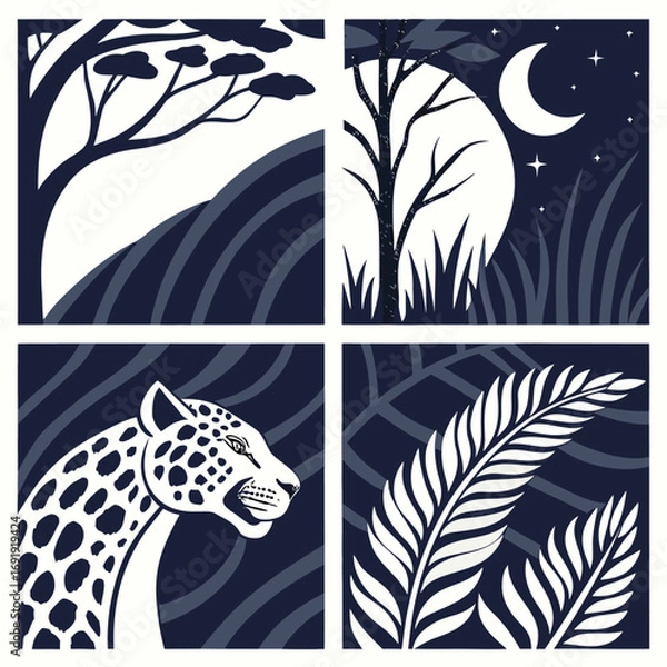 Fototapeta seamless pattern with giraffe