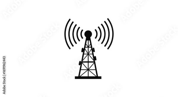 Fototapeta a radio tower emitting strong signal waves