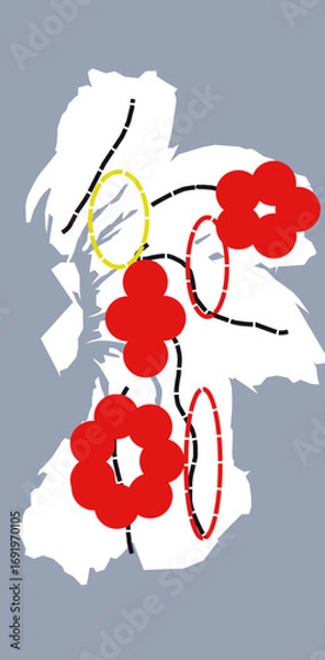 Obraz abstract vector background with lines