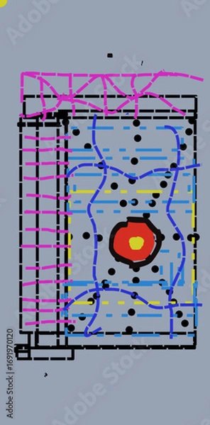 Obraz abstract vector background with lines