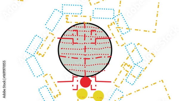 Obraz abstract vector background with lines