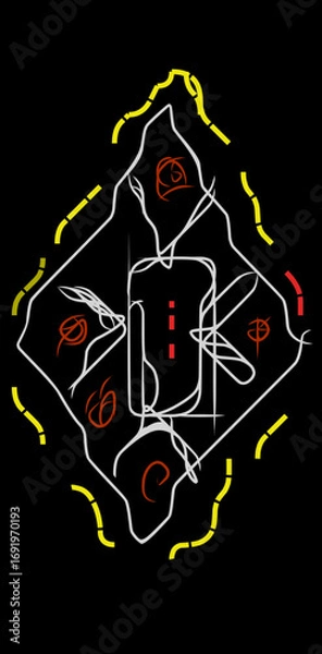 Obraz abstract vector background with lines