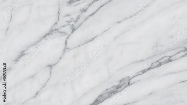 Fototapeta Elegant White Marble Texture Background with Gray Veins for Interior Design and Luxury Surfaces High Resolution