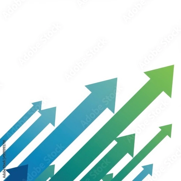 Fototapeta Upward Arrows Symbolizing Growth and Positive Business Trends.