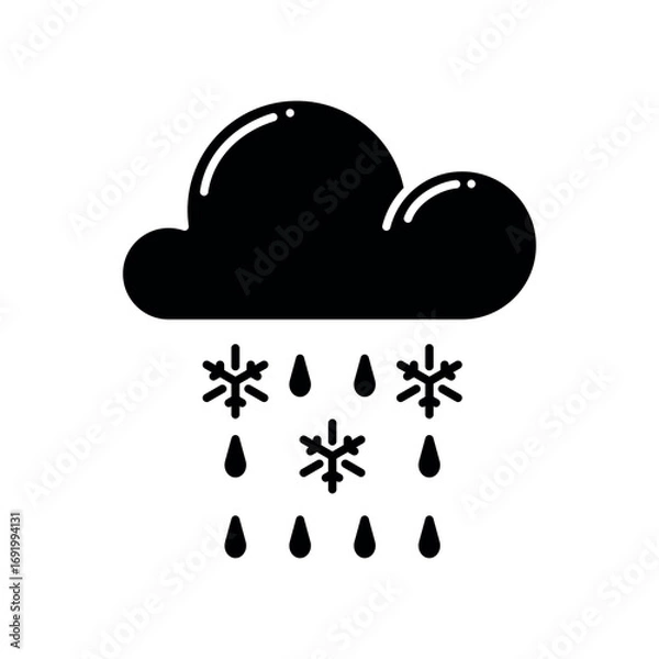 Obraz sleet icon vector design template elegant style