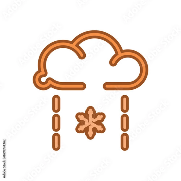 Obraz sleet icon vector design template elegant style