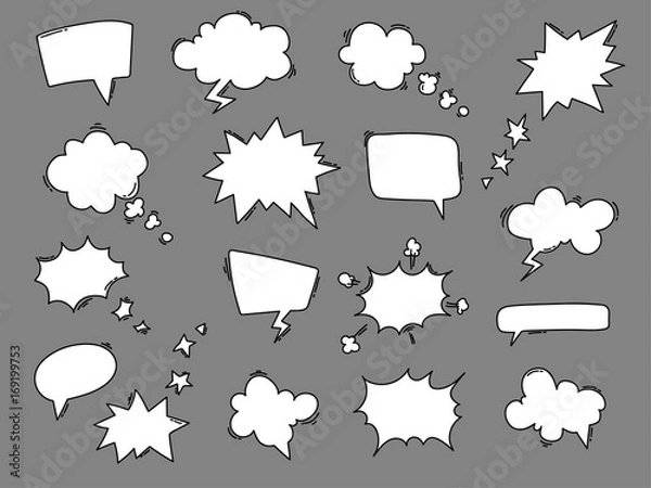 Obraz Cartoon speech balloons collection.