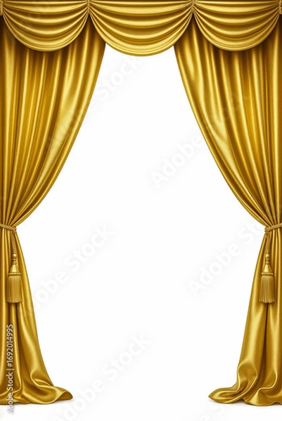 Obraz gold theater curtain