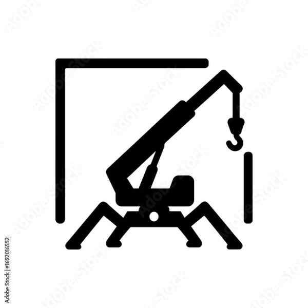 Obraz Spider Crane Lifting Icon
