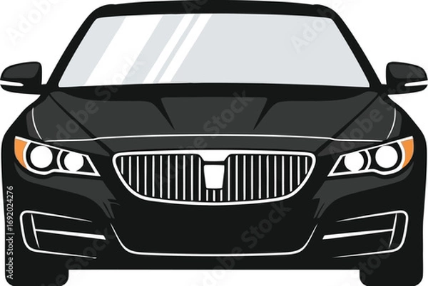 Obraz black car vector