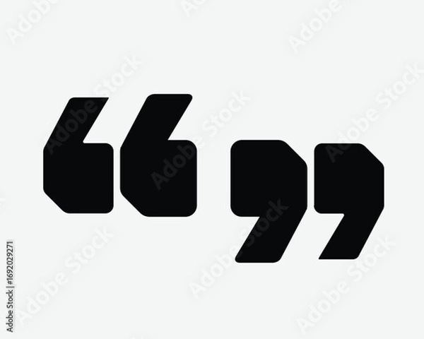 Fototapeta Open Close Quotes Icon quotation marks speech message quote dialogue conversation comment remark feedback option talk chat text punctuation symbol