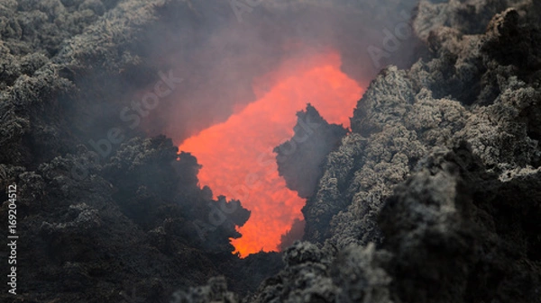 Obraz Effusive Activity at Mount Etna Volcano in italy