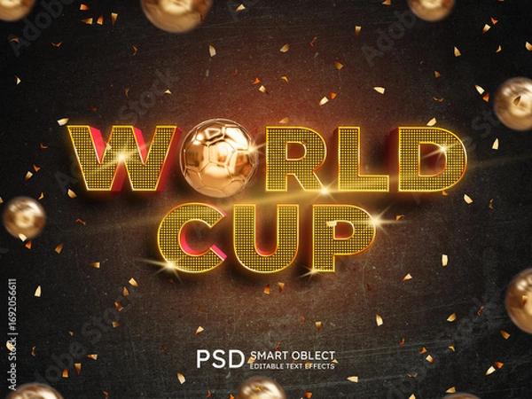 Obraz World Cup psd text effect