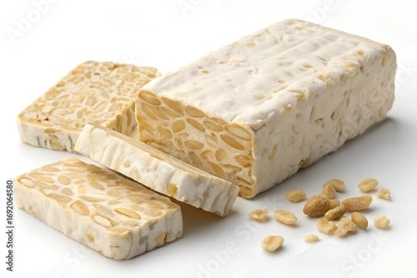 Obraz tempeh on white background