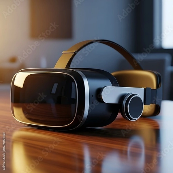 Fototapeta Immersive VR Experience - A Close-Up of Virtual Reality Headset.