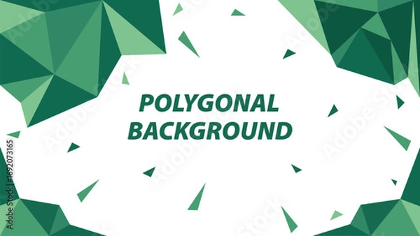 Fototapeta Polygonal Background: Abstract Geometric Texture. Green background