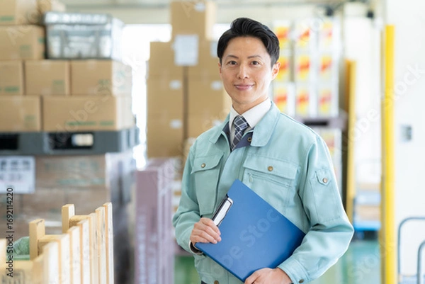 Obraz オフィスに通勤をするビジネスウーマン　撮影協力:スカパー東京メディアセンター