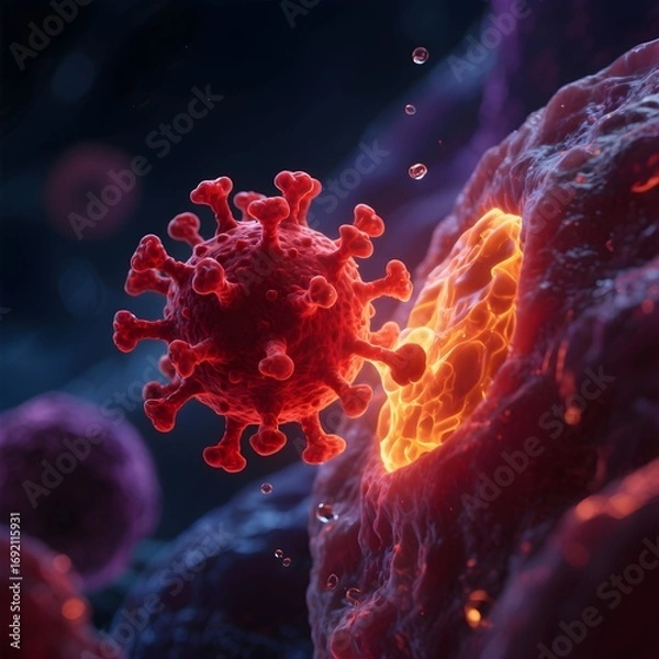 Fototapeta 바이러스세포부착현미경사진