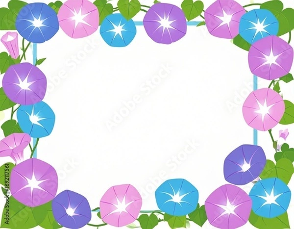 Obraz 朝顔のイラストフレーム