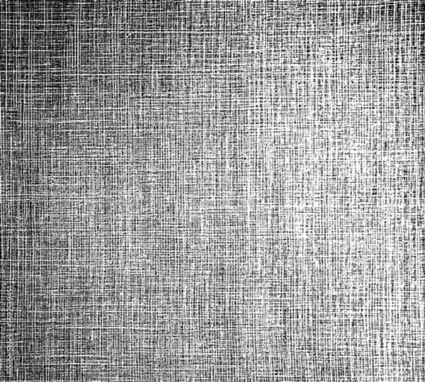 Fototapeta Abstract crosshatch linen fabric background. Distressed black and white vector texture.