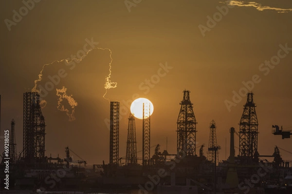 Obraz Houston Oil Refinery Sunset 3