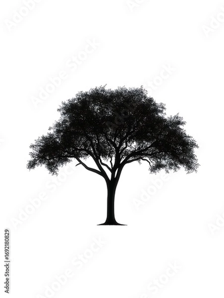 Fototapeta 影絵の木