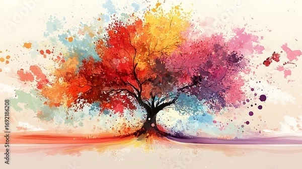 Fototapeta 彩りの樹冠