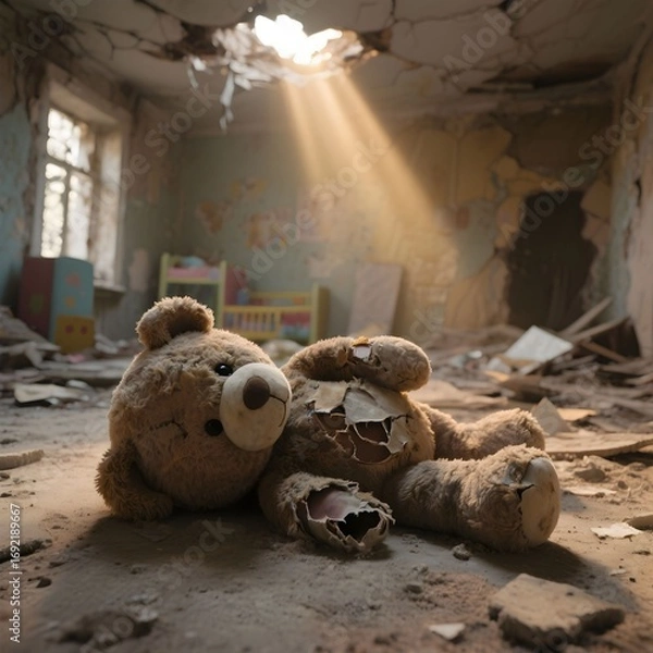 Fototapeta 버려진곰인형의슬픈이야기