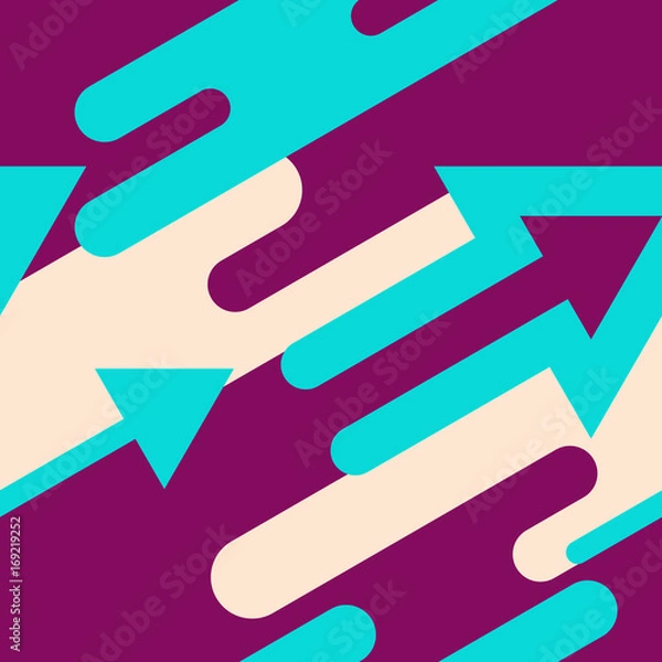 Obraz Modern bright seamless pattern with arrows. Vector abstract pattern.