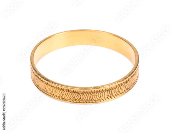 Obraz Gold Bangle Bracelet with Detailed Texture