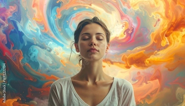 Obraz Inner Peace: A Serene Portrait of Mindfulness and Tranquility